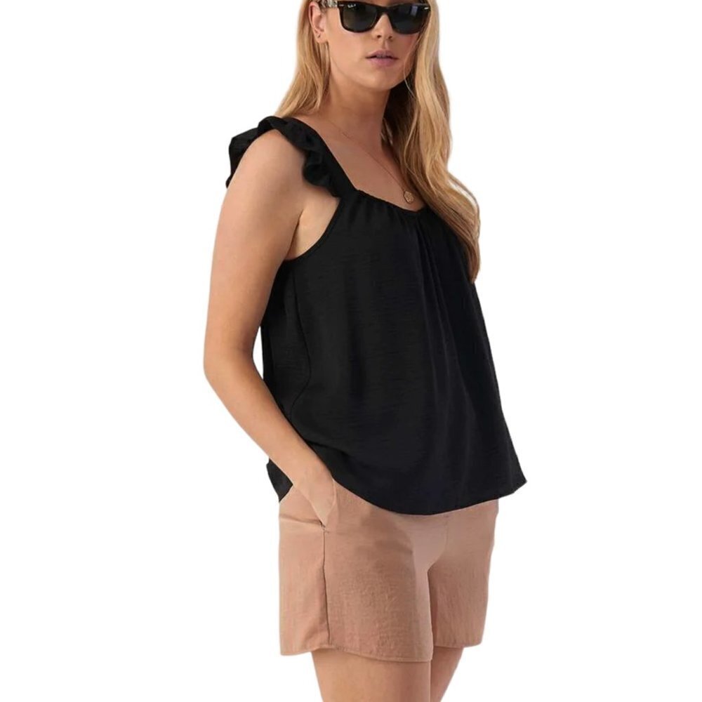 NWT RAE Women's Hayley Ruffle Shoulder Strap Cami Top